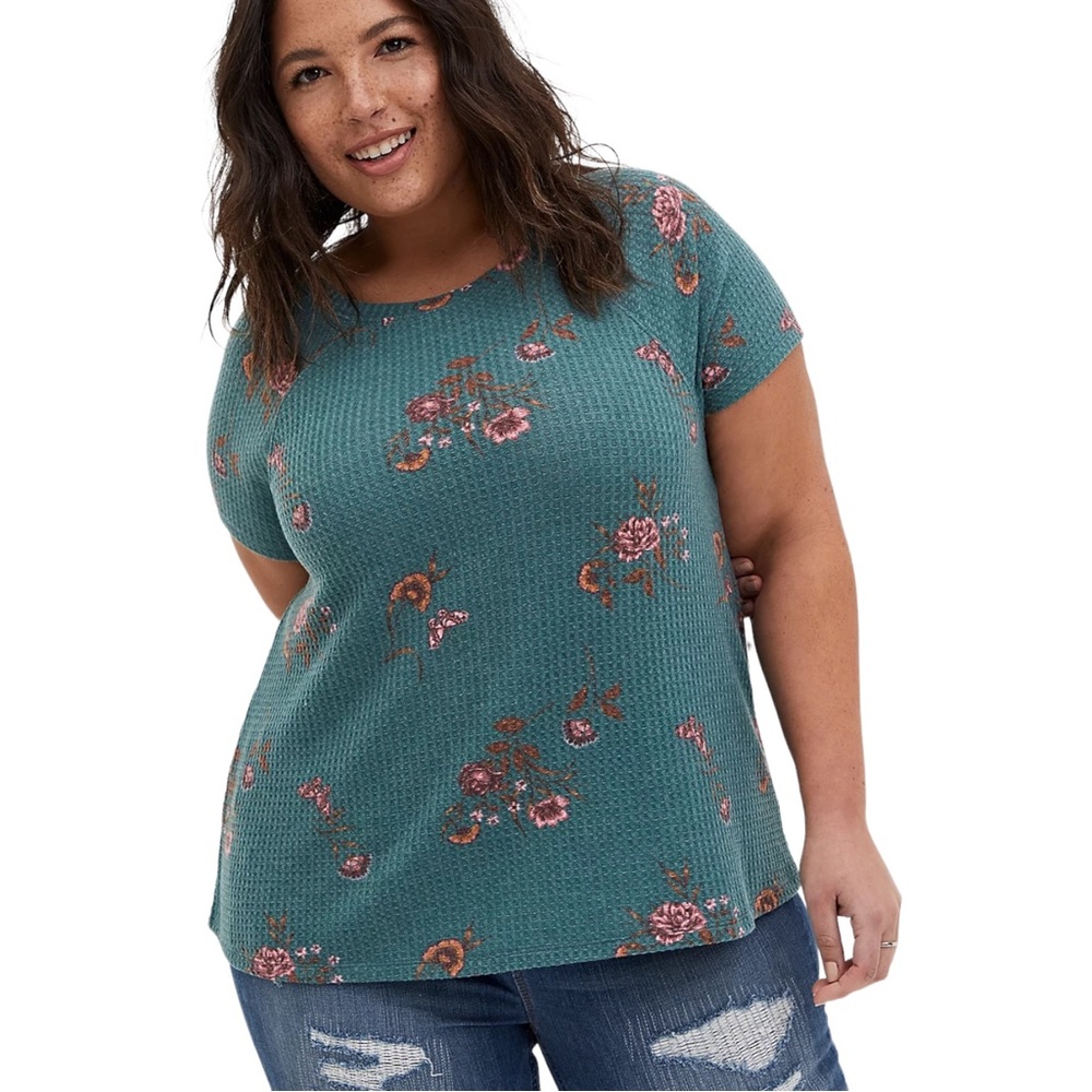 Torrid Waffle Crew Neck Tee - Size: M (10) Like New